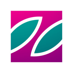 Magenta and Green Square Shaped Letter Z Icon