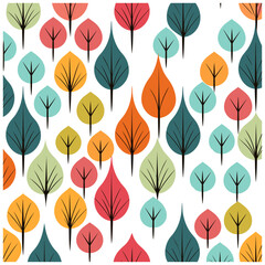 Colorful  autumn leaves, vector illustration