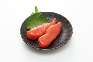 白背景にタラコ