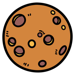 moon filled outline icon style