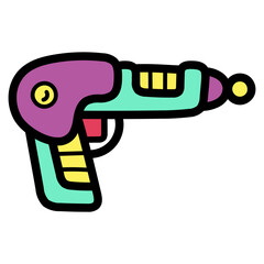 blaster filled outline icon style