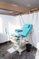 female gynecological chair in the sanatorium saryagash city of shymkent. treatment of women's diseases in a sanatorium with mineral water