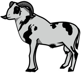Illustration vector graphic of goat. Good for zoo design