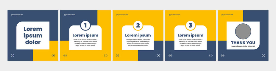 carousel or microblog layout template for social media posts © Rozin