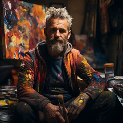portrait of a man painter
