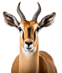 Fototapeta premium Antelope isolated on the transparent background PNG. AI generative.