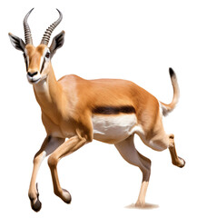 Antelope  isolated on the transparent background PNG. AI generative.
