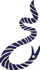 Strange snake Halloween character. Cute bizarre comic characters in modern flat hand drawn style