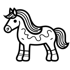 horse coloring page illustration