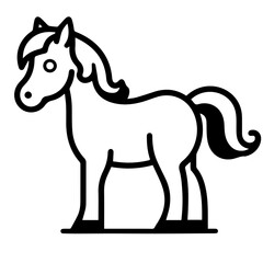 horse coloring page illustration