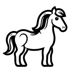 horse coloring page illustration