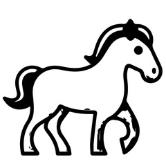 horse coloring page illustration