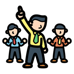 leader filled outline icon style