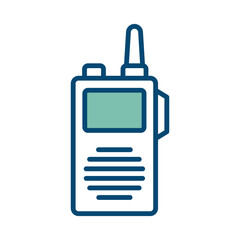 Obraz premium walkie talkie icon vector design template in white background