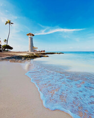 Bayahibe lighthouse on the beach of the Dominican Republic