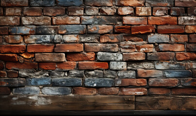 Vintage background of an old red brick wall.