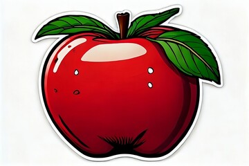 A shiny red apple