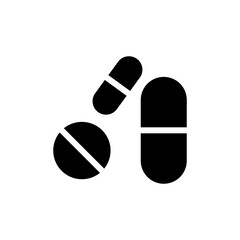 Drugs line and glyph icon, medicine, pills sign,vector flat illustration on white background..eps