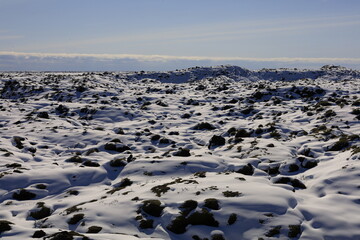 View of the craters of Álftaversgígar which are a set of pseudo-craters of Iceland located in the South of the country