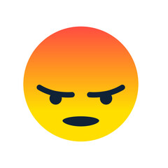 Angry face emoji