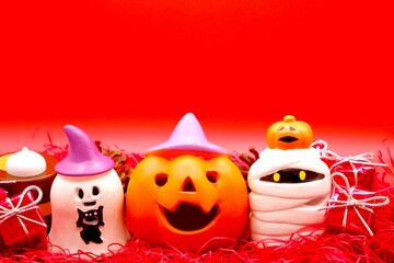 ハロウィンの赤いイメージ