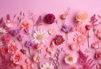 Obraz na płótnie Canvas Pink wild flower. Generate Ai