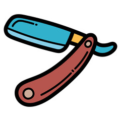 razor filled outline icon style