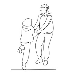 mom and daughter are dancing