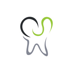  Abstract tooth dental logo vector