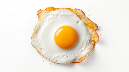 fried egg on a white background
