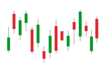 Trade chart candles stock, finance data market, vector illustration.