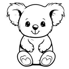 Obraz premium koala coloring page illustration