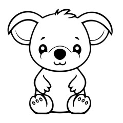 Obraz premium koala coloring page illustration