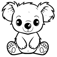 Obraz premium koala coloring page illustration