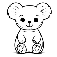 koala coloring page illustration