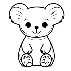 Obraz premium koala coloring page illustration