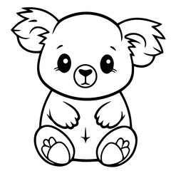 Obraz premium koala coloring page illustration