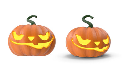 halloween pumpkin isolated on transparent background