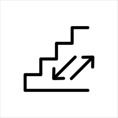 Stairs icon vector for web design, ui, and app. isolated on white background