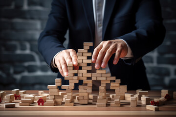 Risk in building investment concept 