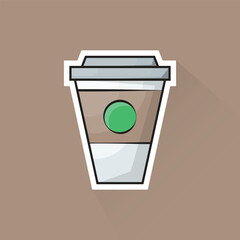 Illustration Vector of Coffee Cup in Flat Design