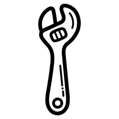 wrench line icon style