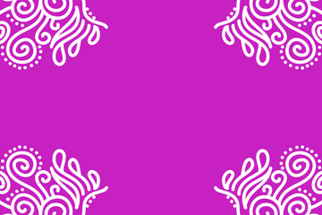 Beautiful white and pink flower batik ethnic dayak ornament for wallpaper background ads 