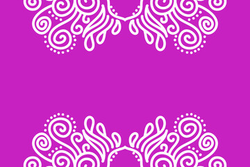 Beautiful white and pink flower batik ethnic dayak ornament for wallpaper background ads 