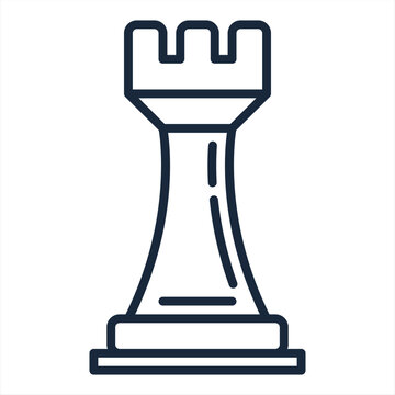 recommend clip art: chess rook isolated on white background. Chess icons. Vector illustration for design.Silhouetted chess piece rook-vector drawing