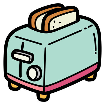 recommend clip art: toaster filled outline icon style