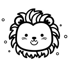 lion coloring page illustration