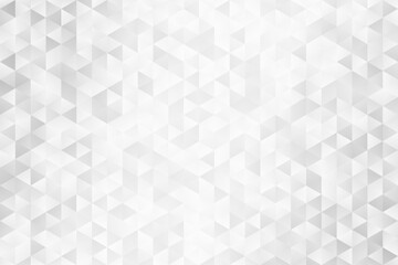 Abstract polygonal mosaic background. Grid triangles geometric pattern in grey shades. Modern silver texture.