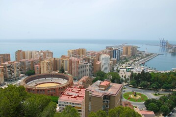 Fototapeta premium Overlooking Malaga the Seafront