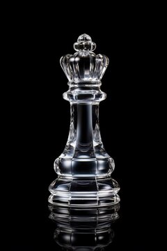 Glass Chess Pieces Isolated